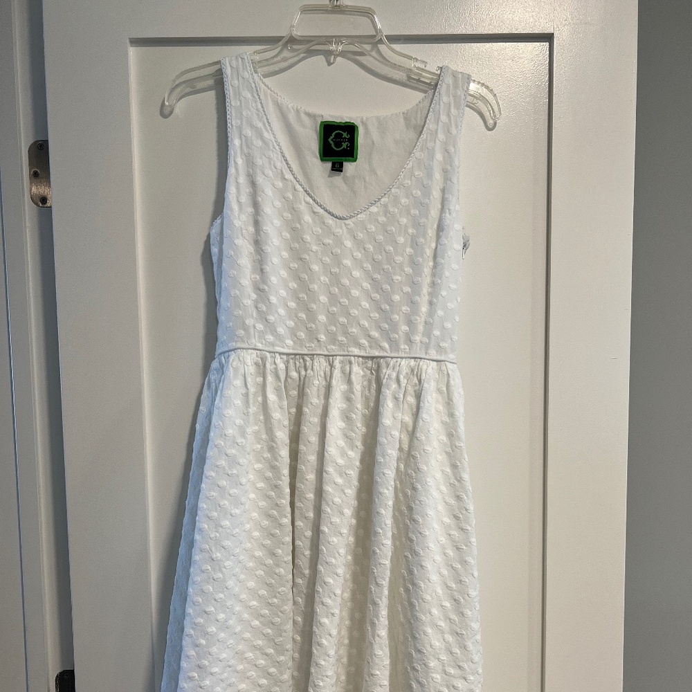 C. Wonder White Swiss Dot Midi